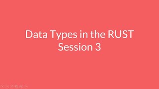 3. Variables, Datatypes in RUST (Integer, Float)
