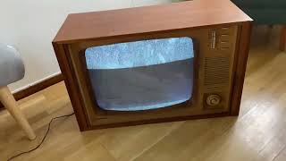 1960s Philips television connected to cable-tv