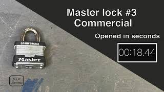 Master Lock #3 (Commercial) - Picked in seconds - Lock Security