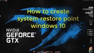 สร้างการกู้คืนระบบในวินโดว์10 (Create System Restore Point )