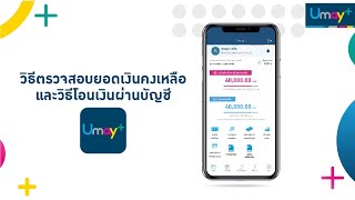 Umay+ ตรวจสอบวงเงินคงเหลือและบริการสั่งเงินโอนเข้าบัญชีผ่าน Umay+ Mobile Application