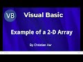 Visual Basic Programming - 2-Dimensional Array Example