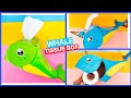 how to make a whale tissue box out of colored cardboard