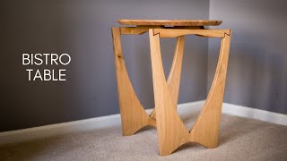 I built a Bistro(Side) Table with Sliding Dovetails and Half Dovetail Joinery!