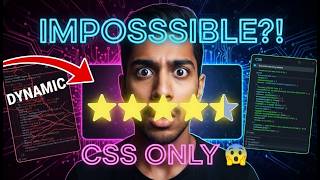 NO JS?! Build Dynamic Star Rating Using ONLY CSS 🤯