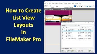 2.4 How to create List View Layouts in FileMaker Pro