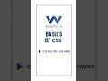 #webitechshorts (26) | How To Create CSS Multiple Columns in CSS with example in CSS