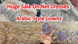 Net Dresses At Flash Sale || Arabic Style Design || Gaji Silk With Gotta Work