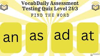 VocabDaily Assessment Testing Quiz Level 2\u00263  #VocabDaily #English #quiz #VocabDailyquiz