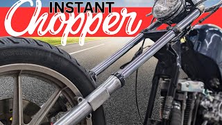 Making My 1985 Sportster INSANELY Long With 6 Inch Fork Extension!