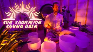 Sun Salutation Sound Bath | Sunrise Simulation for Mental Health Benefits | Morning Singing Bowls