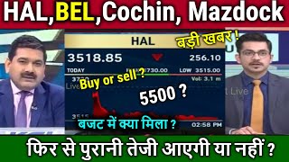 HAL,BEL,Cochin,GRSE,Mazagon Dock share latest news Anil Singhvi/analysis,target/defence sector news