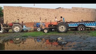 Tractor Stuck in Mud & Puling and Tractor Tochan