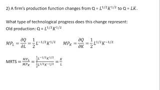 Production Functions and Technological Progress