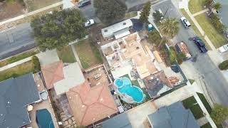 Drone view residential construction project