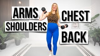 30-min Upper Body Dumbbell Workout | Arms, Shoulders, Chest, & Back