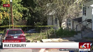 Neighbors react after two people are shot and killed in Waterbury, Connecticut