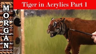 Painting a Tiger in Acrylics (PRIMAcryl) Jason Morgan wildlife art