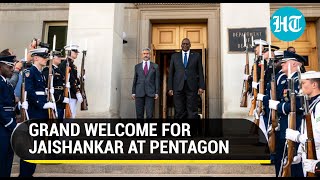Honour Cordon for Jaishankar as U.S Defence Secy welcomes him to Pentagon | Watch