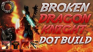 BROKEN Dragonknight PvP Build - Necrom 🔥 CRAZY DOTS \u0026 BURST 🔥  ESO DK Build