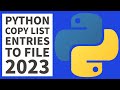 Python Programming - Copy List Contents To TXT File 2023