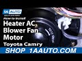 How to Replace Heater Blower Motor 92-96 Toyota Camry