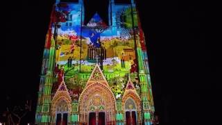 L'intégral du spectacle son lumière sur la cathédrale de Nantes pour Noël 2016 : l'Odyssée des Rêves