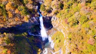 ４K空撮　華厳の滝の紅葉　Kegon Falls