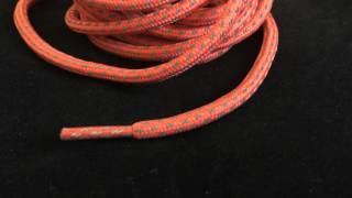 A Closer Look - 3M Cross Grain Orange Reflective Rope Shoelaces by Slickieslaces