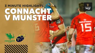 3 Minute Highlights: Connacht Rugby v Munster Rugby | Round 11 | Guinness PRO 14 2020/21