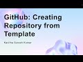 GitHub: Creating Repository from Template