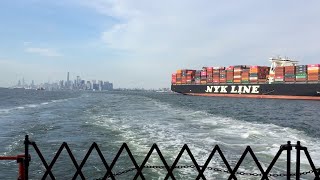 NYK LINE Cargo Ship and Staten Island Ferry