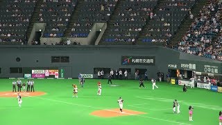 180815 ファイターズのスターター送り出し（スタメン登場）