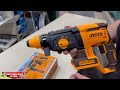 ingco cordless rotary hammer drill 20v review and demonstration