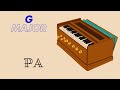 g major scale sargam on harmonium for daily riyaz