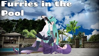 【MMD Vocaloid】Furries in the Pool