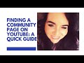 HOW TO FIND A COMMUNITY PAGE EASY