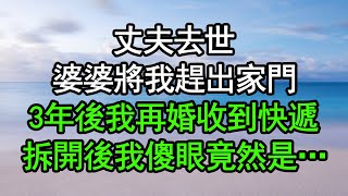 丈夫去世，婆婆將我趕出家門，3年後我再婚收到快遞，拆開後我傻眼竟然是…#深夜淺讀 #為人處世 #生活經驗 #情感故事