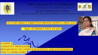 Case Study Based Learning | Introduction to JAVA | OOPS Using JAVA | SNS Institutions