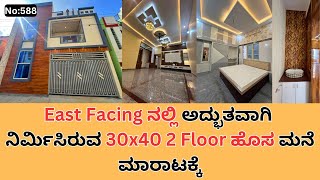 Beautiful East Facing 30*40 House for Sale in Bangalore || 128 lakh ||8553863957 || ELP