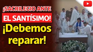 ¿Qué está pasando en la Iglesia? Mujer anglicana vestida de sacerdote participa y comulga en misa