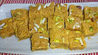 १५ मिनिट में बनाईए एकदम दानेदार रवा बेसन बर्फी | Halwai Style No Mawa Besan Suji Burfi Recipe