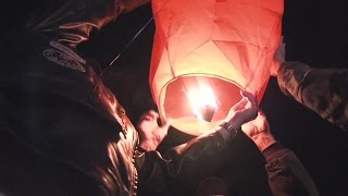 Community members light lanterns to remember THPD officer Brian Worley