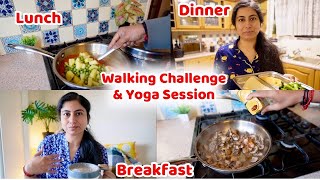 தமிழில் 🧿Shall We Start a Walking Challenge?? 📍 A Day in My Life📍Yoga Sessions