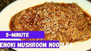 5-MINUTE ENOKI MUSHROOM NOODLES | Lazy Cooking | Kim's Corner