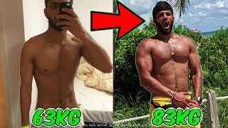 SKINNY TO MUSCLE - Natural Body Transformation // ECTOMORPH Bulk 63kg to 83kg - 2 Years Training