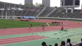 広島県高校総体陸上  女子4×100mリレー決勝　2013.6.1