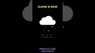 Tutorial : Cloud & Rain // Multiverse CSS without Javascript, Gif #shorts