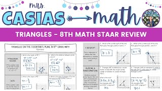 Triangles - Pythagorean Theorem, Slope, Transformations | 8th Grade Math STAAR Test Review Lesson