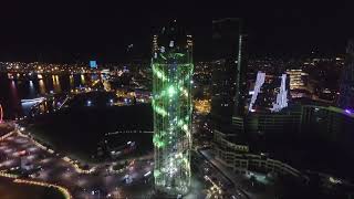 HD drone video of Alphabetic Tower (anbanis koshki) in Batumi Georgia